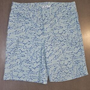 Cat & Jack Light Blue Shark Swim Shorts Size 8